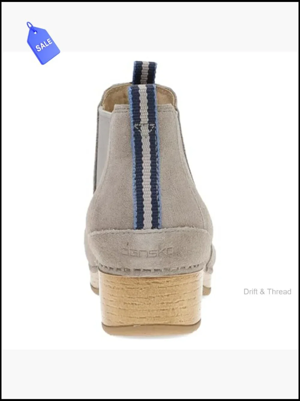 Dansko Becka Taupe Suede Leather Ankle Boots Women's Slip On Chelsea Comfort